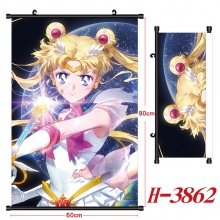 美少女战士 动漫周边海报挂图 悬挂卷轴壁画装饰挂画布画礼品 60x90cm H-3862