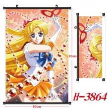 美少女战士 动漫周边海报挂图 悬挂卷轴壁画装饰挂画布画礼品 60x90cm H-3864