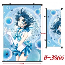 美少女战士 动漫周边海报挂图 悬挂卷轴壁画装饰挂画布画礼品 60x90cm H-3866
