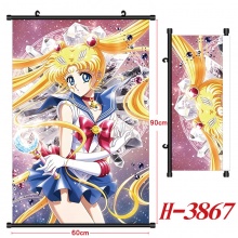 美少女战士 动漫周边海报挂图 悬挂卷轴壁画装饰挂画布画礼品 60x90cm H-3867